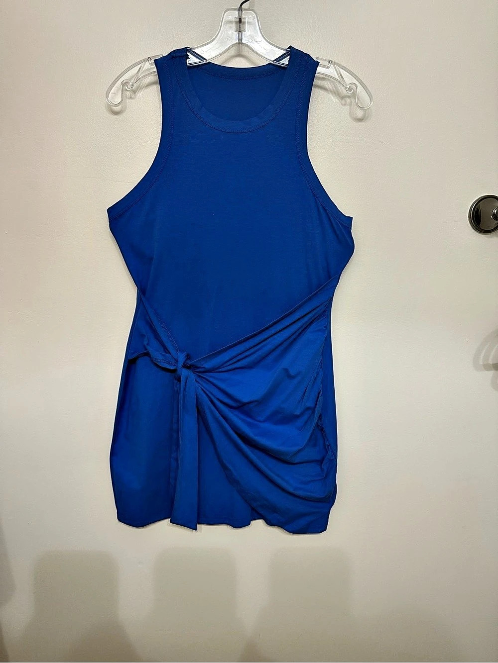 Ruched Mini Dress in Blue Size Large Like New
